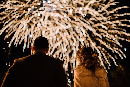 What are Pyromusical Wedding Fireworks?