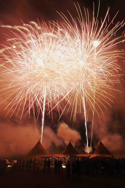 Private events fireworks display tipi